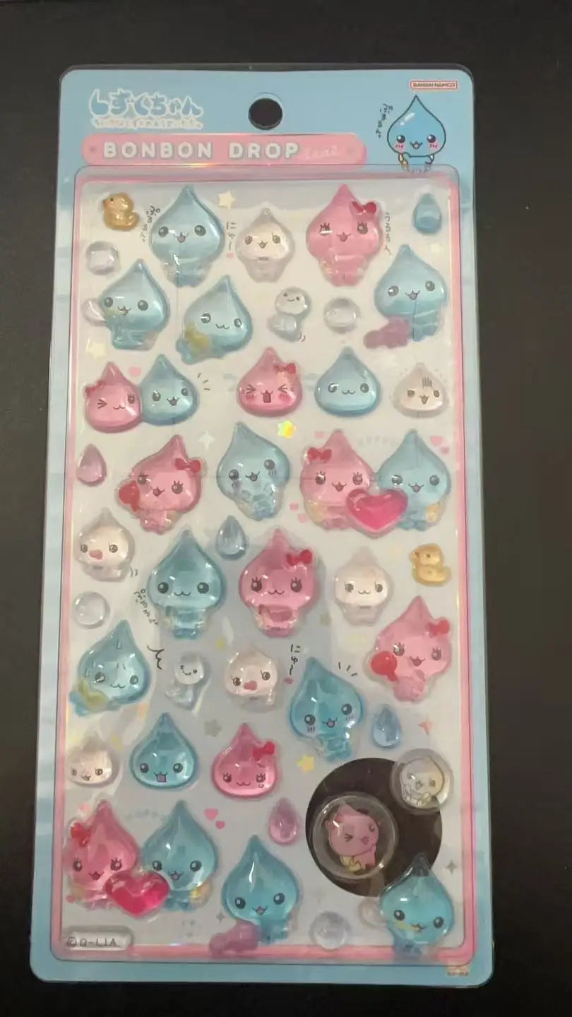 New Angel Blue Wave Water Moisturizing Stickers Japanese 3D Relief Stickers Children's Fairy Decorative Stickers festival gifts