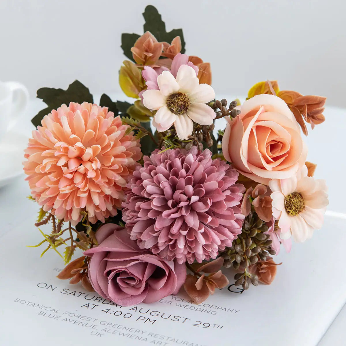 Simulated silk chrysanthemum roses, weddings, Valentine's Day, Eid al Fitr, Mother's Day, home decor, outdoor garden accessories