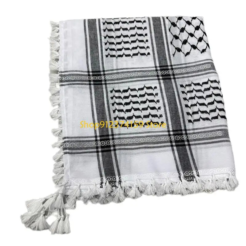 G5AE Comfortable Arafat Headscarf Keffiyeh Scarf for Men Everyday Use Cultural Event