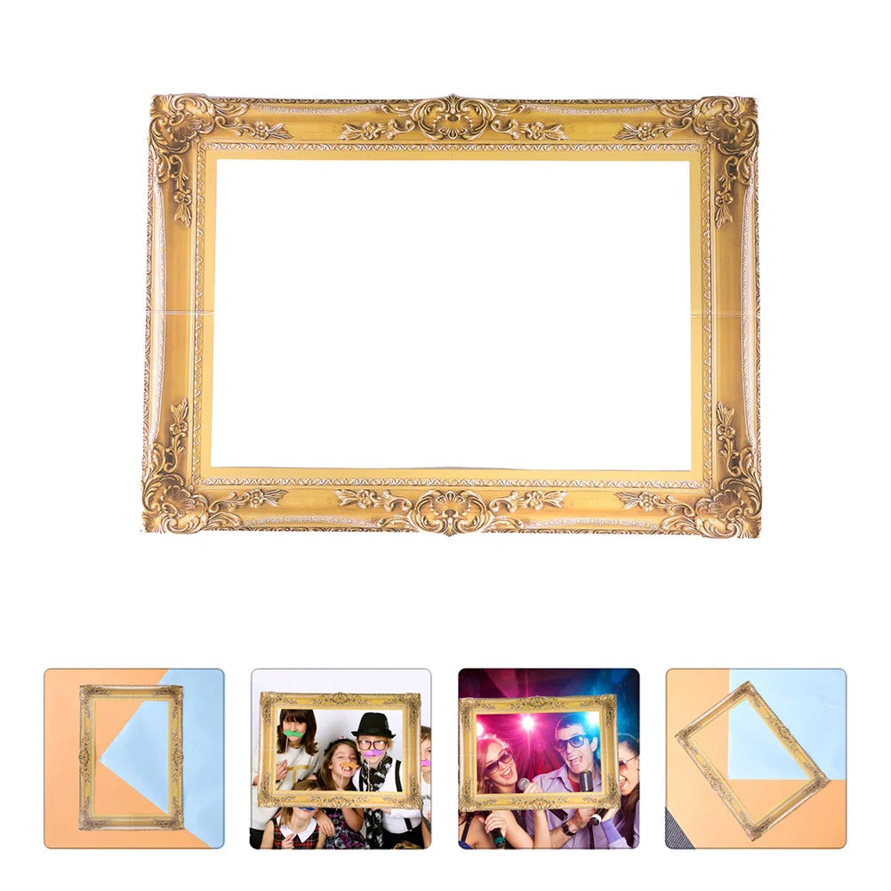 Photo Frame Props Gold Trim Decor Picture Cutout Party Supplies Booth Collage Paper Bride