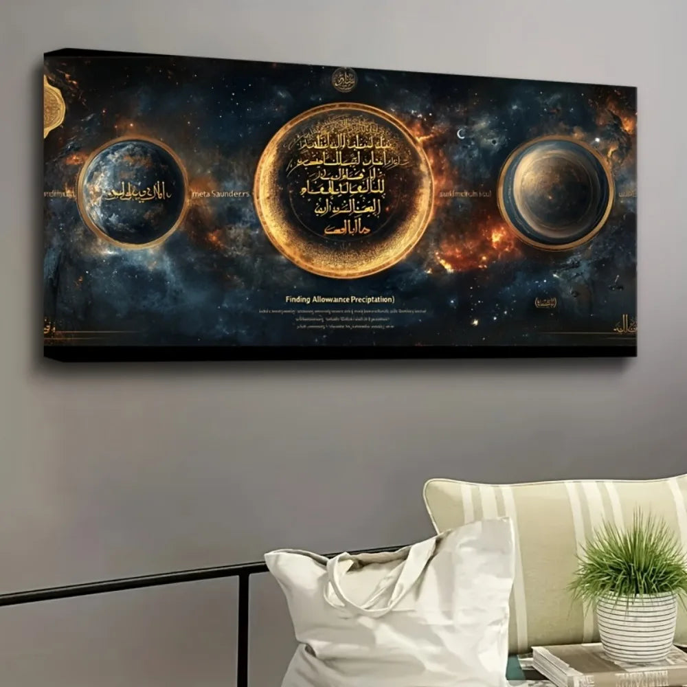 1 Frame Canvas Painting, Religious Art, Islamic Calligraphy Canvas Painting