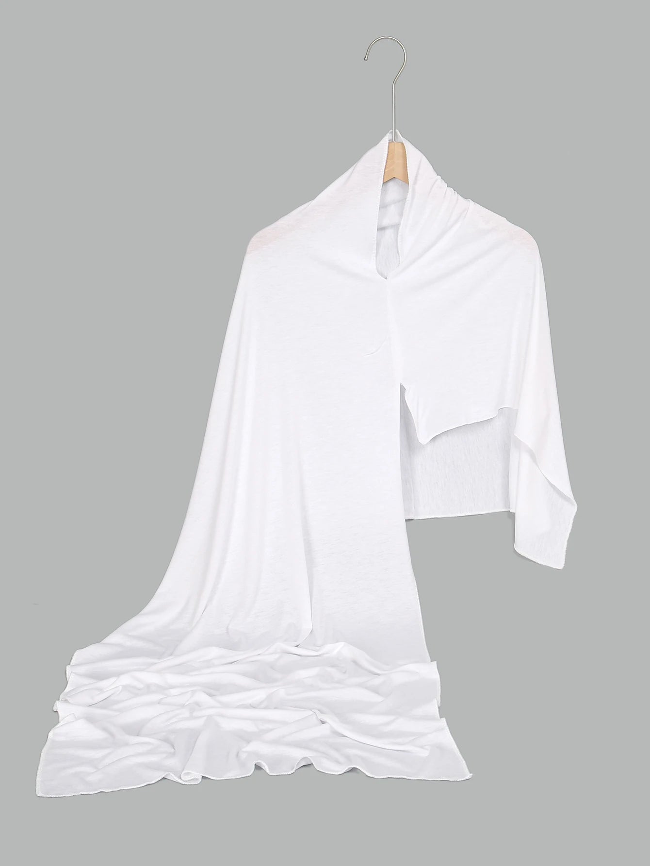 Muslim Premium Jersey Hijab Scarf Women Instant Hijab Unequal Length On Both Sides Easy to Wear Soft Jersey Plain Shawl Wraps