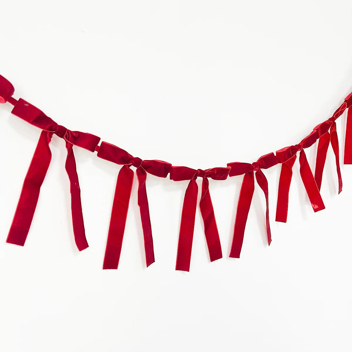 2/3M Flocking Bowknot Ribbon Pull Flower Decorative Banner for Party, Ramadan Decorations 2026, Window Atmosphere Decoration