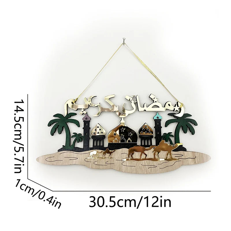 Ramadan Hanging Ornaments Eid al-Fitr DIY Festival Party Decorations Wall Background Hanging Decorations Muslim Ramadan Decor