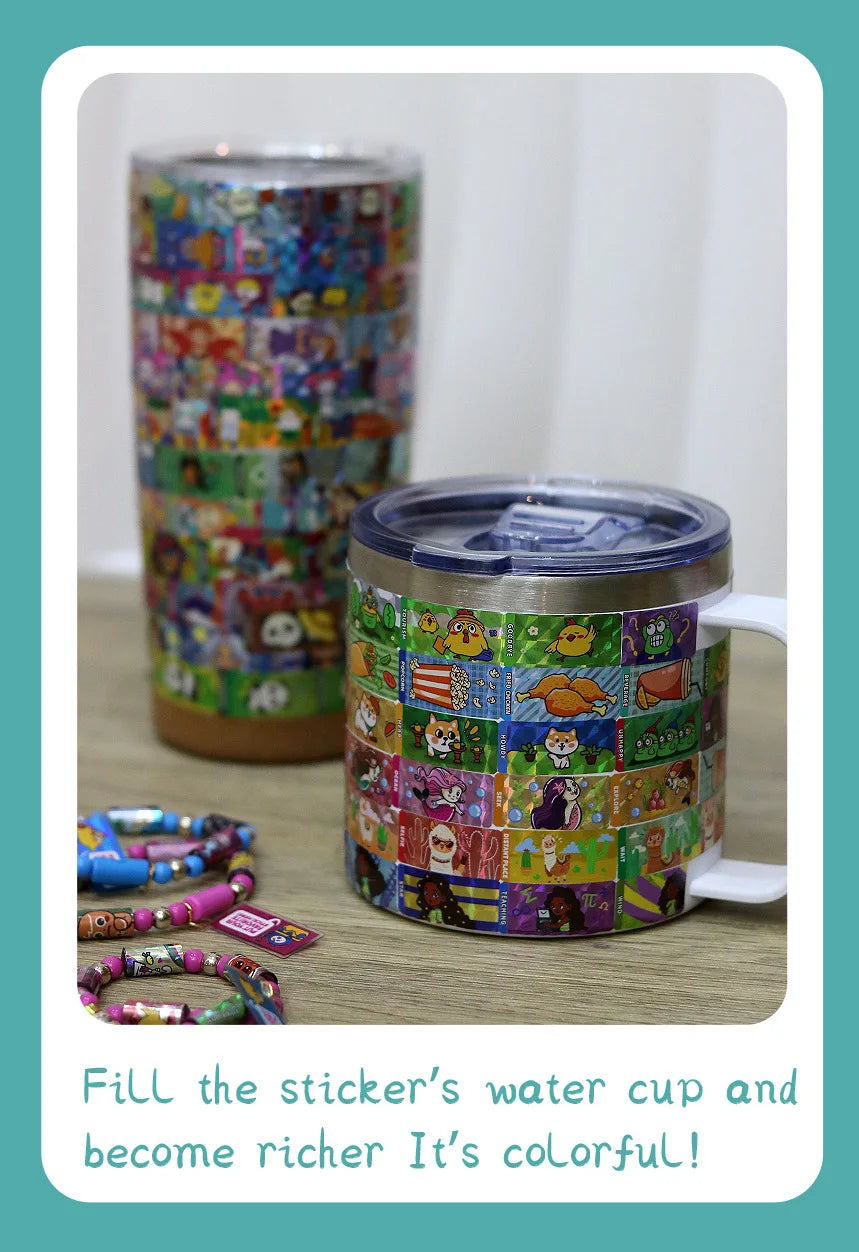 Sticker Bracelets, Kids' Creative Sticker Chains, Parent-Child DIY Beaded Sticker Bracelets