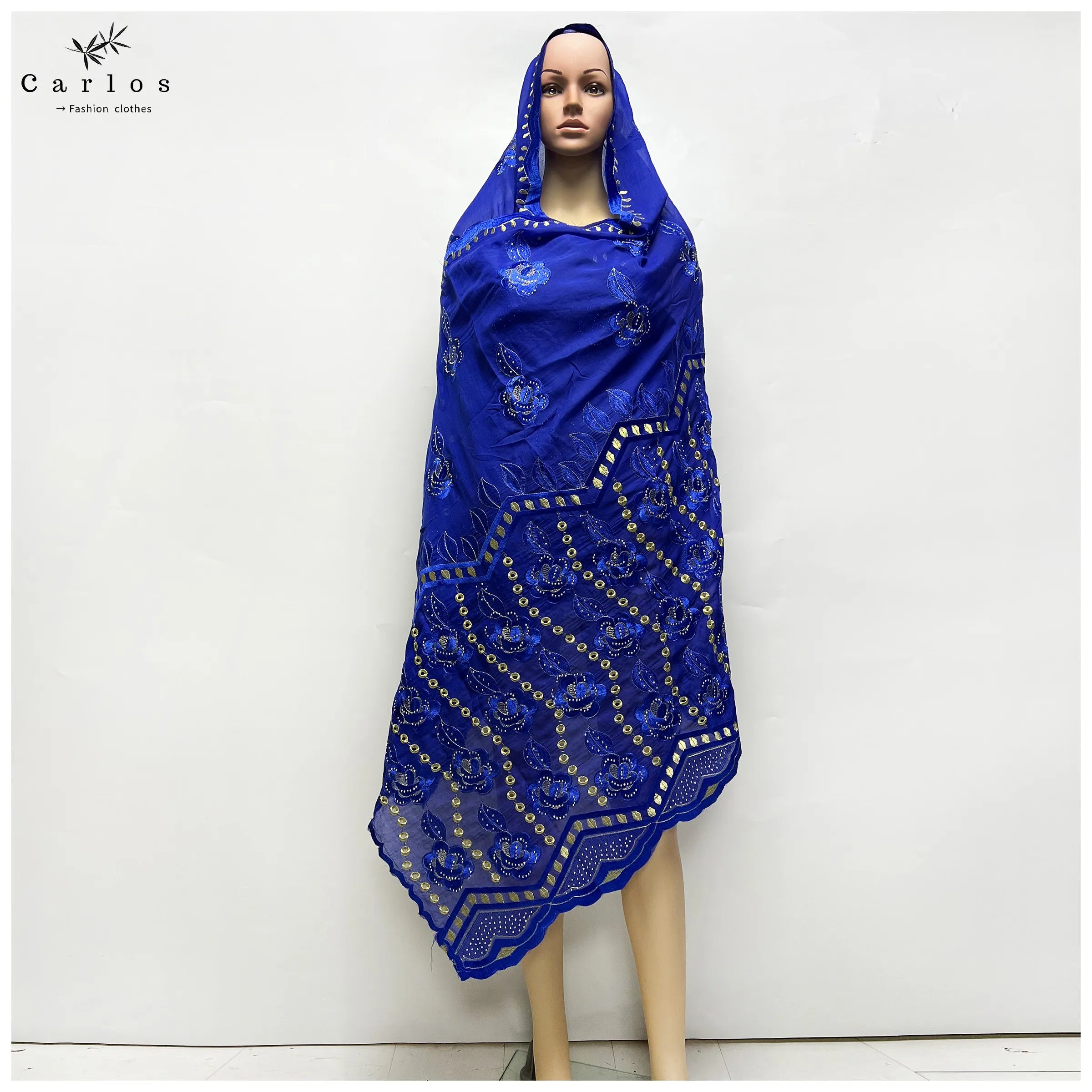 2026 New Dubai Scarf For Muslim Women African 100% Cotton Hijab Islam Hijab Pashmina Turban Headscarf Embroidery Shawls