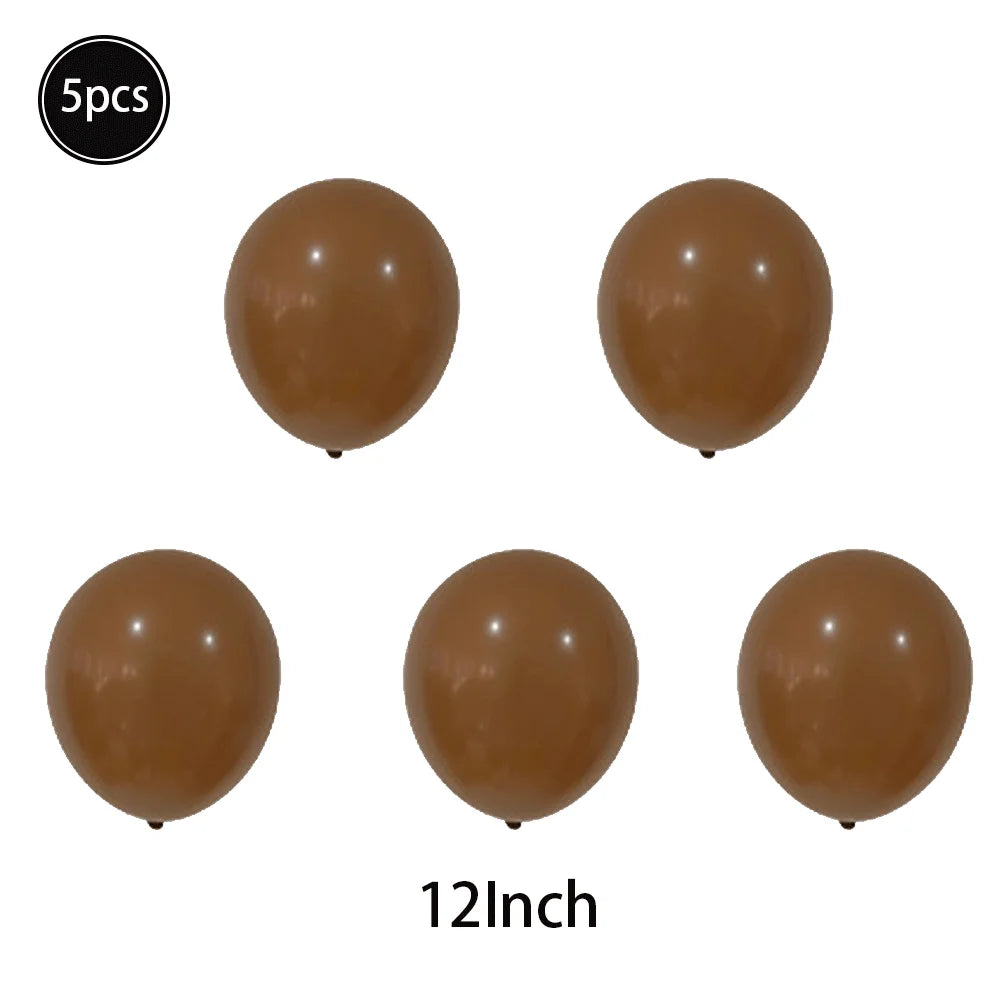 Caramel/Chocolate/Cream Number Balloon Star Heart Foil Helium Ball Kids Adult Girl Birthday Wedding Anniversary Party Decoration