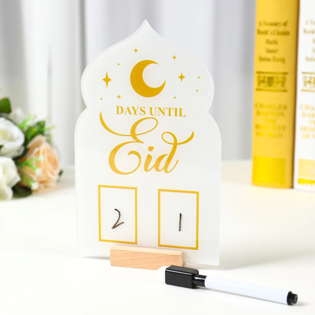 Ramadan Kareem Countdown Calendar Ornament Eid Mubarak Decoration 2025 For Home Muslim Islamic Festival Eid Al-Fitr Party Favors