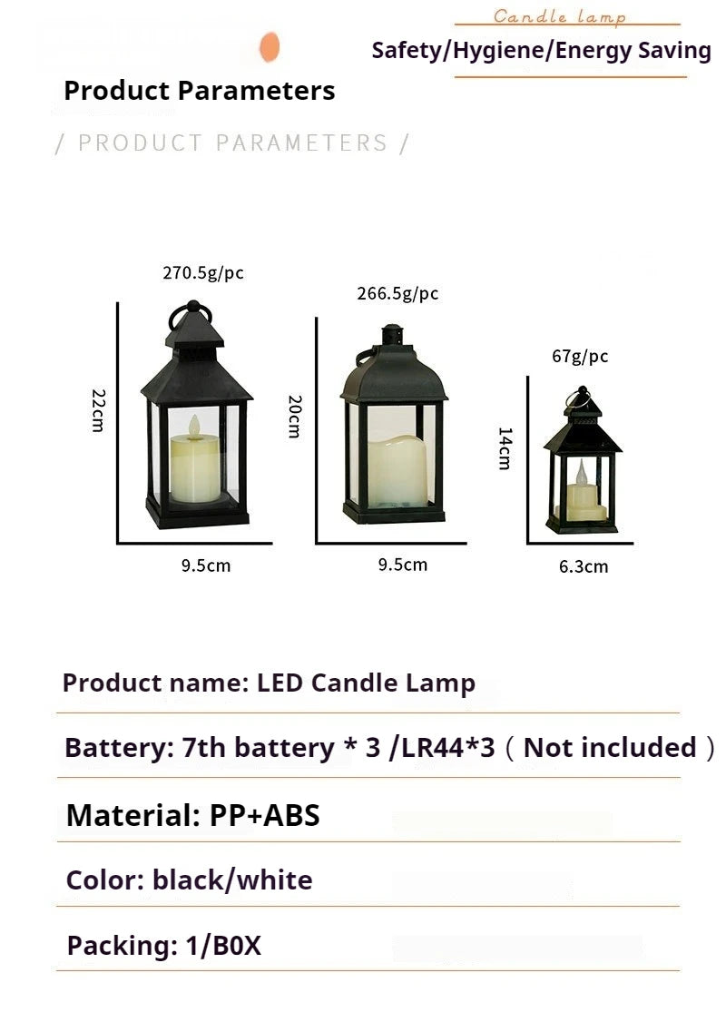 Portable LED Candle Lamps Camping Horse Tent  Lanterns Outdoor Garden Desk Holiday Atmosphere Retro Night Light Decorative Lamps
