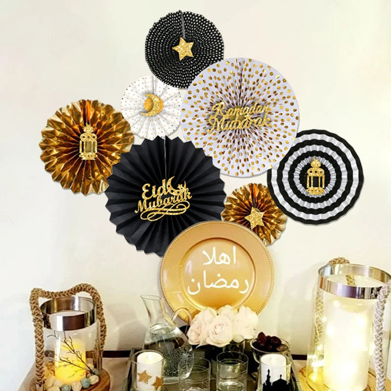 Ramadan Kareem Party Decorations 2026 Eid Islamic Muslims Party Decorations Hanging Ornament Room Wall Background Decorations