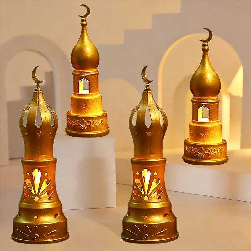 Electronic Candle Ornament Ramadan Decorations 2026 Table Ramadan Lantern Eid Mubarak Desk Accessories Ramadan Party Gifts