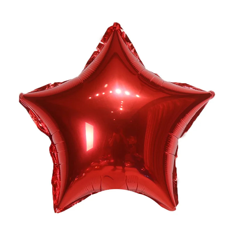 10-18inch Pentagram Aluminum Film Balloons Birthday Decoration Wedding Room Layout Automatic Sealing Star Luster Aluminum Foil