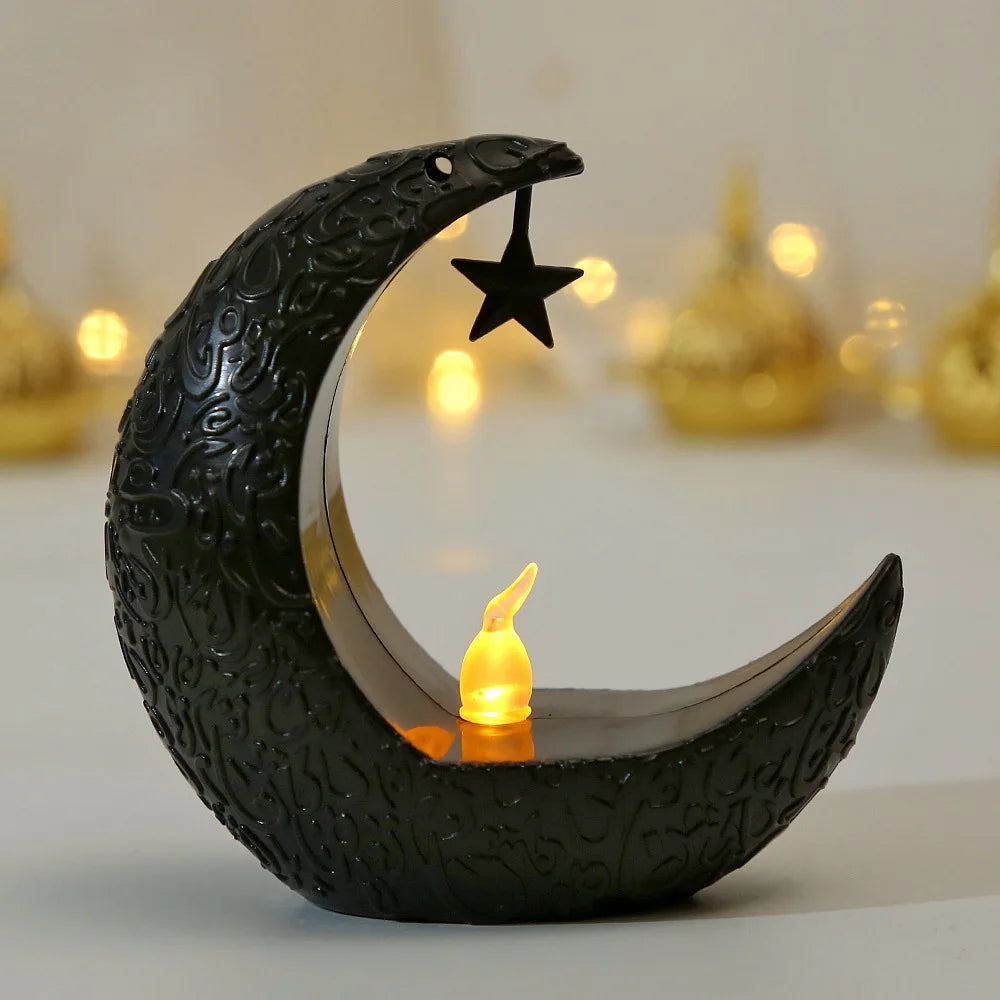 Ramadan Decoration Star Moon LED Candlestick Lamp for Ramadan Kareem Islamic Muslim Home Decor Lamp Eid Mubarak Party Gifts 2025