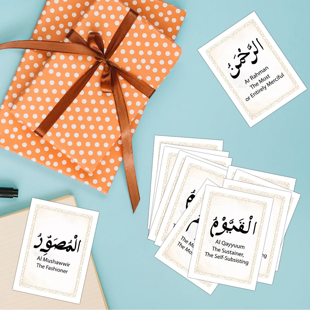 Allah Sunday 99pcs Names Of Allah With Meaning Cards For Sunday School English Arab ...