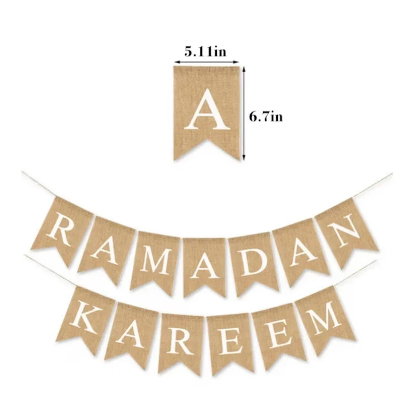 Make Your Mantle or Fireplace Stand Out with This 2 Pack Ramadan Kareem Banner Ramadan Party Decor Supplies 2025