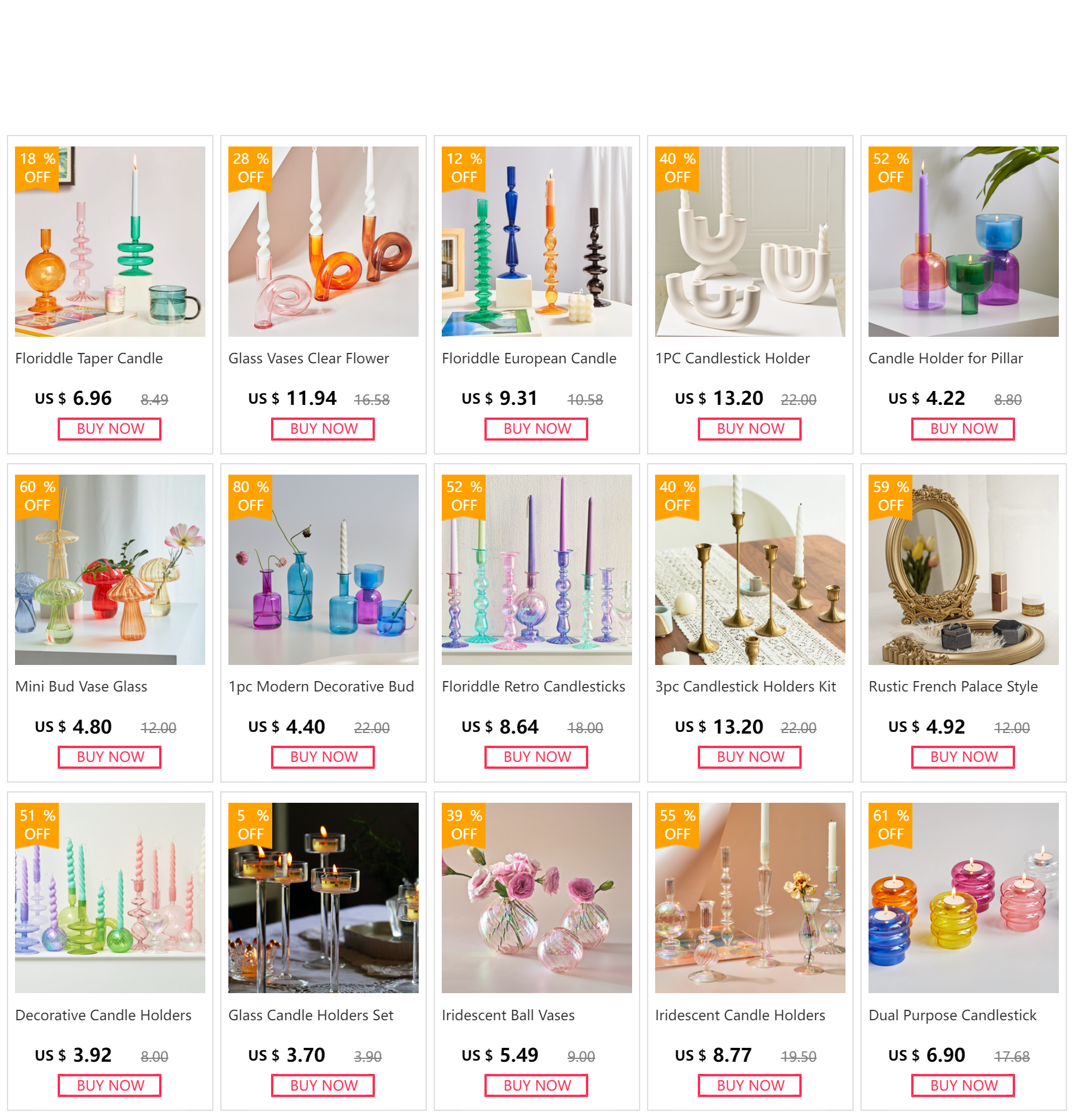 Glass Candle Holders Set Tealight Candle Holder Home Decor Wedding Table Centerpieces Crystal Holder Dinner table setting