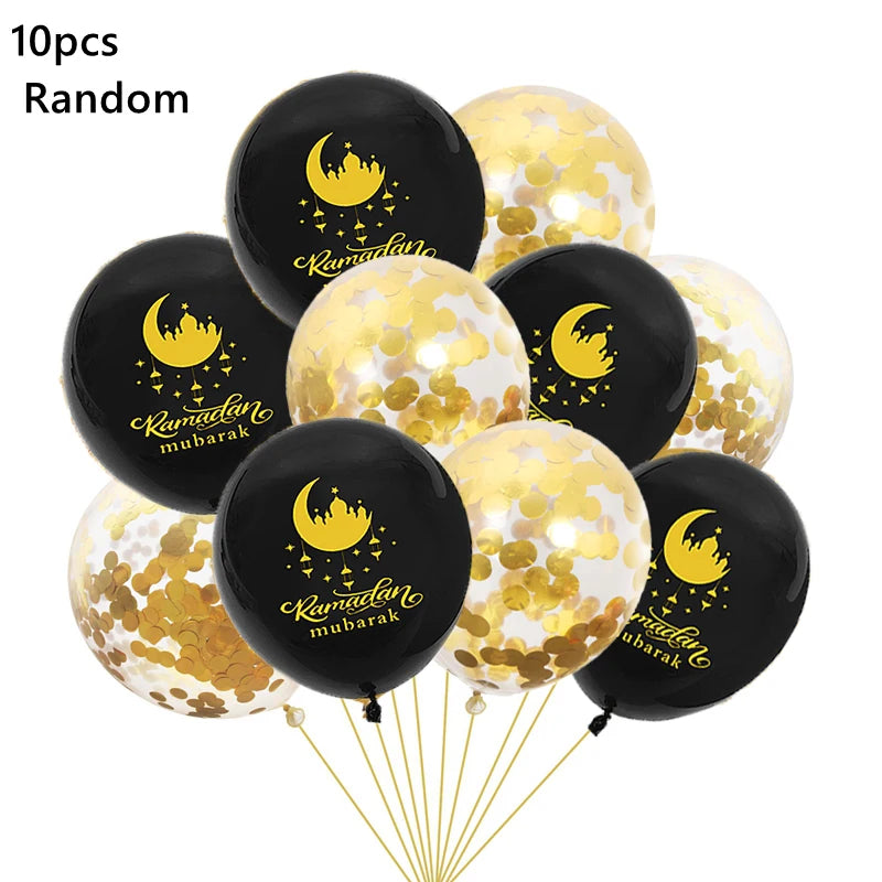 Eid Mubarak Balloons Ramadan Decoration For Home 2026 Gurbang Aid Al Adha Mubarak Kareem Islamic Festival Muslim Party Supplies