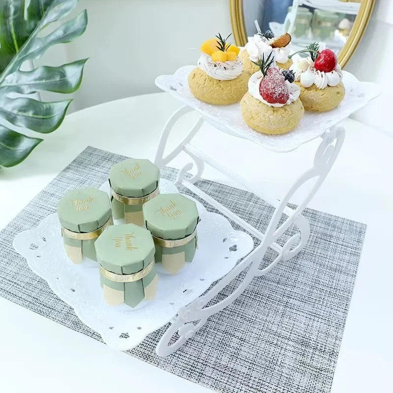 European Style Cake Stand Display Rack Fruit Plate Cupcake Tray Birthday Party Wedding Dessert Table Decorations Desktop Holder
