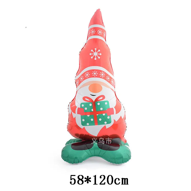 Christmas Foil Balloons Santa Claus Balloon Standding Balloon Christmas Gift Santa Balloon Xmas Party Supplies Home Decortion