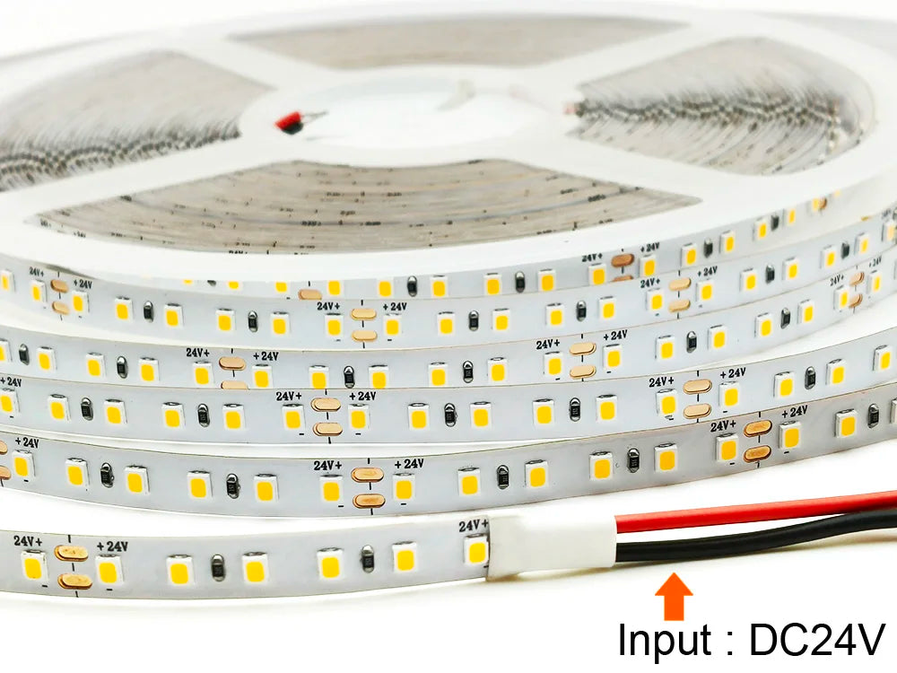 CRI90 High Brightness Single Strip 5m 10m 15m 20m 25M 30m LED Strips 24V 12V Light Strip CRI 90 Flexible 20 meters Soft Lamp Bar