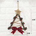 Christmas Snowman Wreath Garland Led Light Door Decoration Artificial Home Window Wall Background Door Hanging Luminous Ornament