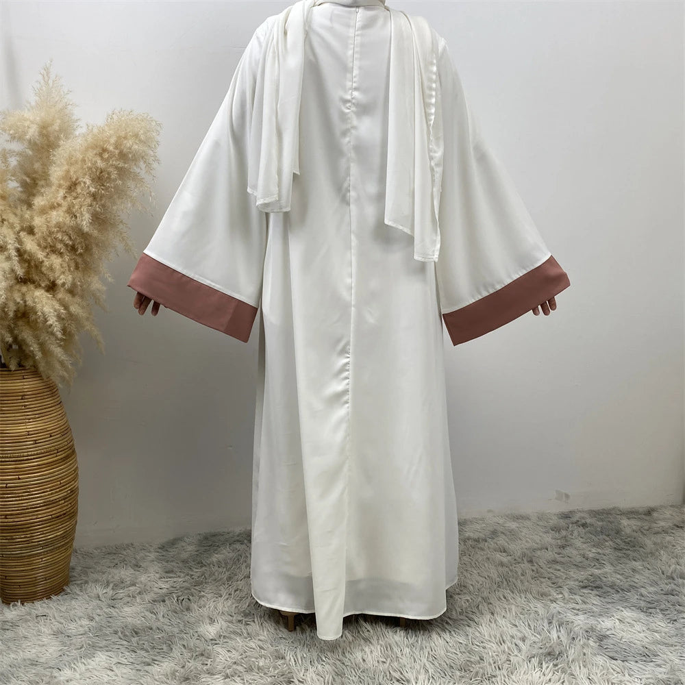 Ramadan Eid Luxury Splicing Two-Piece Style Abaya for Women – Dubai Kaftan Modest Islamic Dress Marocain Femme