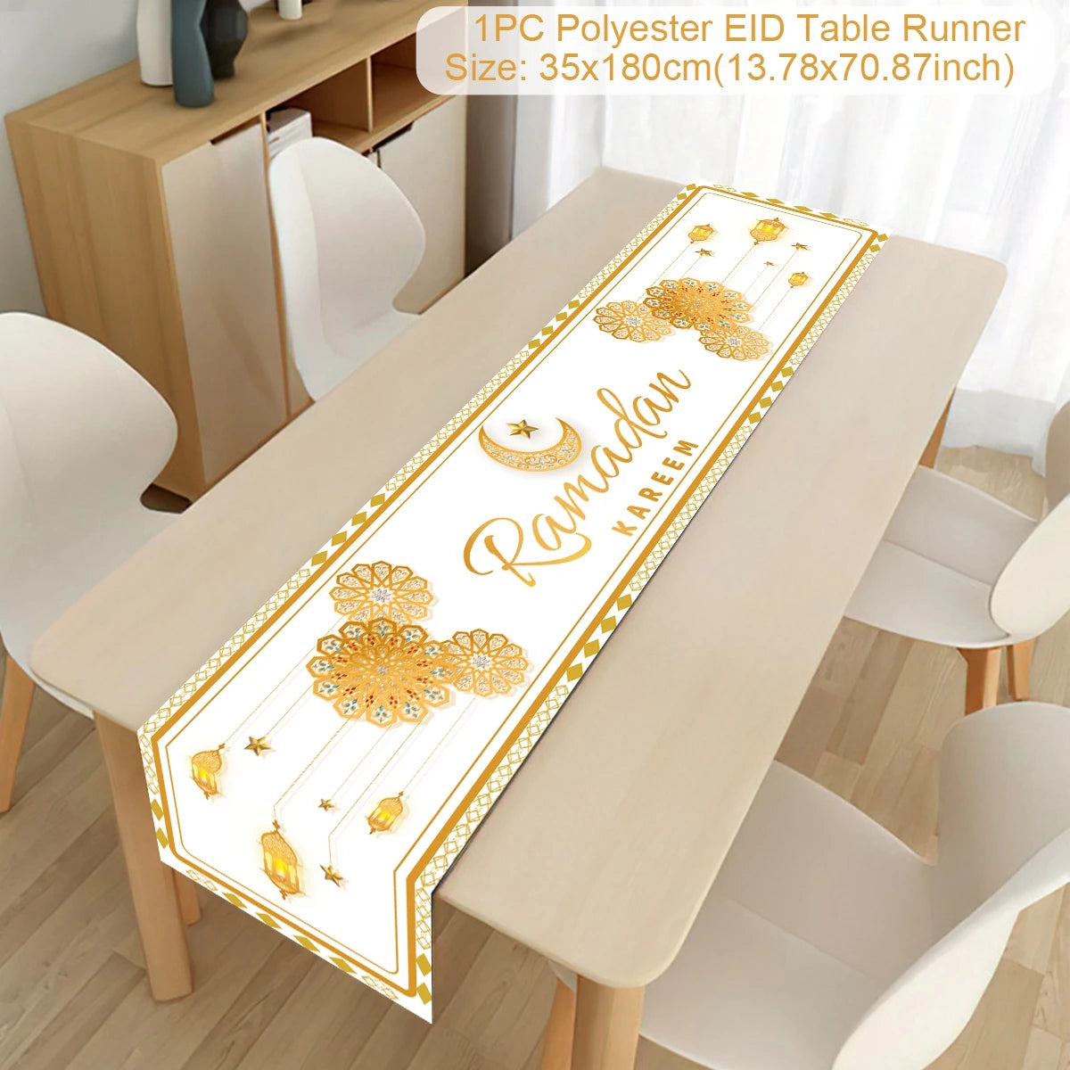 Eid Mubarak Tablerunner Ramadan Decoration For Home 2024 Islamic Muslim Party Supplies Eid Al Adha Ramadan Kareem Tablecloths