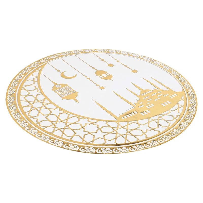 Ramadan Moon and Flower Patterns Table Festive Party Decorati, Suitable for Families, Hotels, Restaurants Eid Party Decor