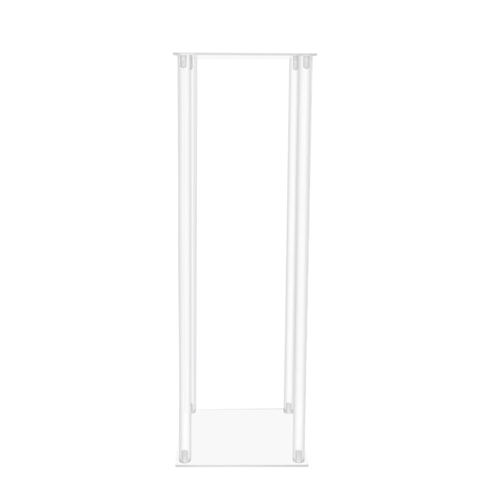 10Pcs Acrylic Vase Wedding Flower Stands Set 60cm Height Clear Column Rack Geometric Display Stand for Home Party Wedding Decor