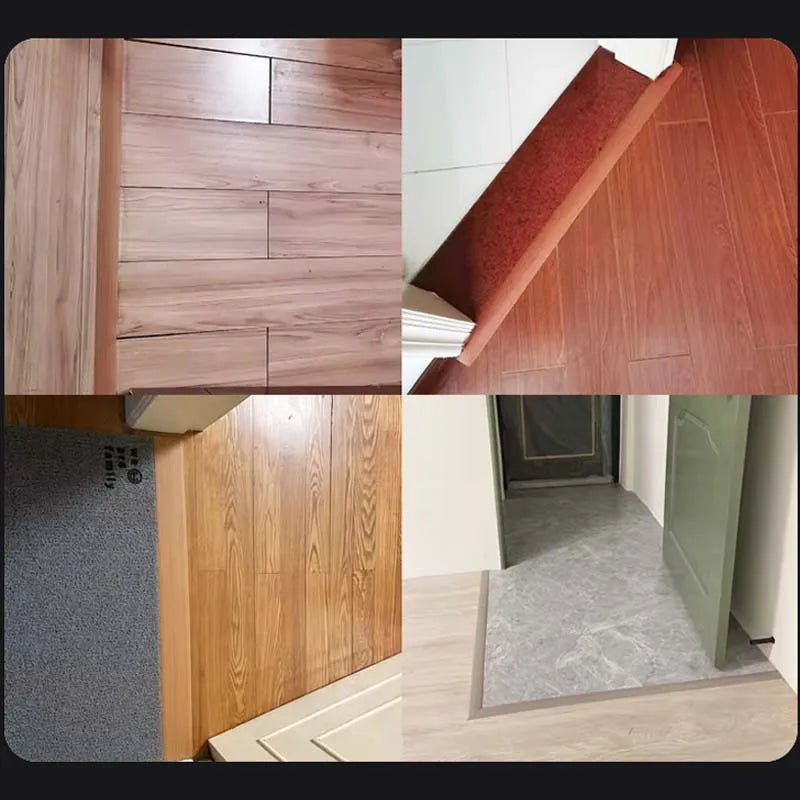 5cm PVC Wood Floor Transition Strip Edge Closing Strip Self-adhesive Seam Strip Flat Buckle Dge Pressing Threshold strip