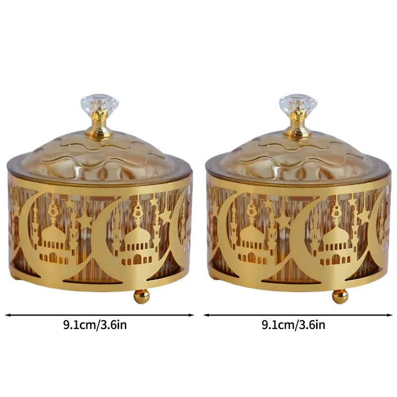 Ramadan Mubarak Trays Ramadan Decor 2026 Eid Mubarak Acrylic Snack Dishes Ornaments Islam Muslim Festival Party DIY Decoration