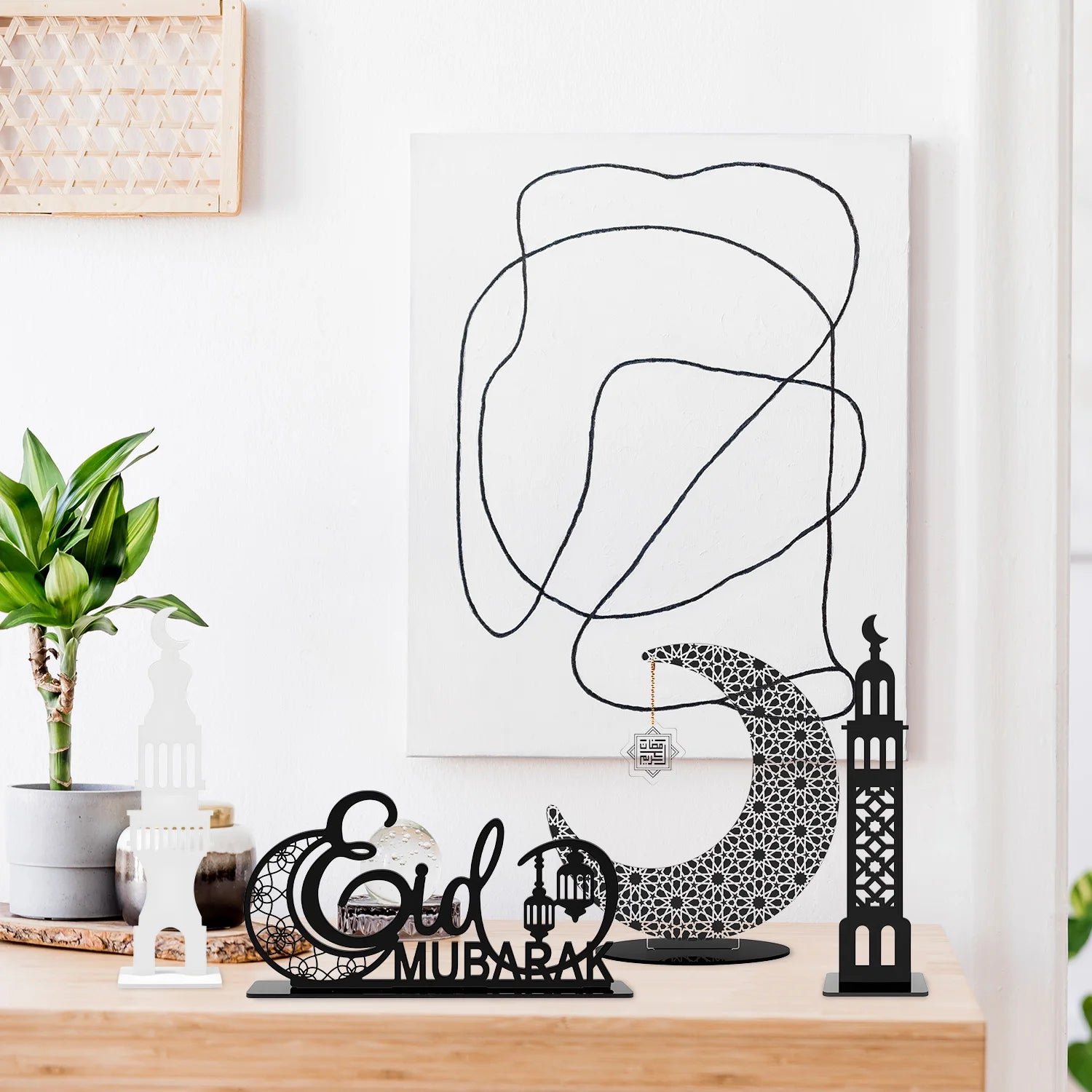 Eid al-Fitr Acrylic Ornament Eid Mubarak Home Party Decoration Islamic Muslim Party Supplies Moon Fasting Tower Decor Gift 2026