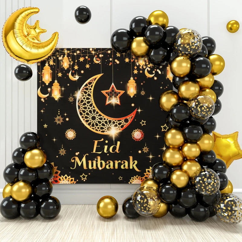 Ramadan Party Balloon Suit Eid Al-Fitr Party Decoration Backdrop Islamic Muslims Background Islamic Muslim Ornament