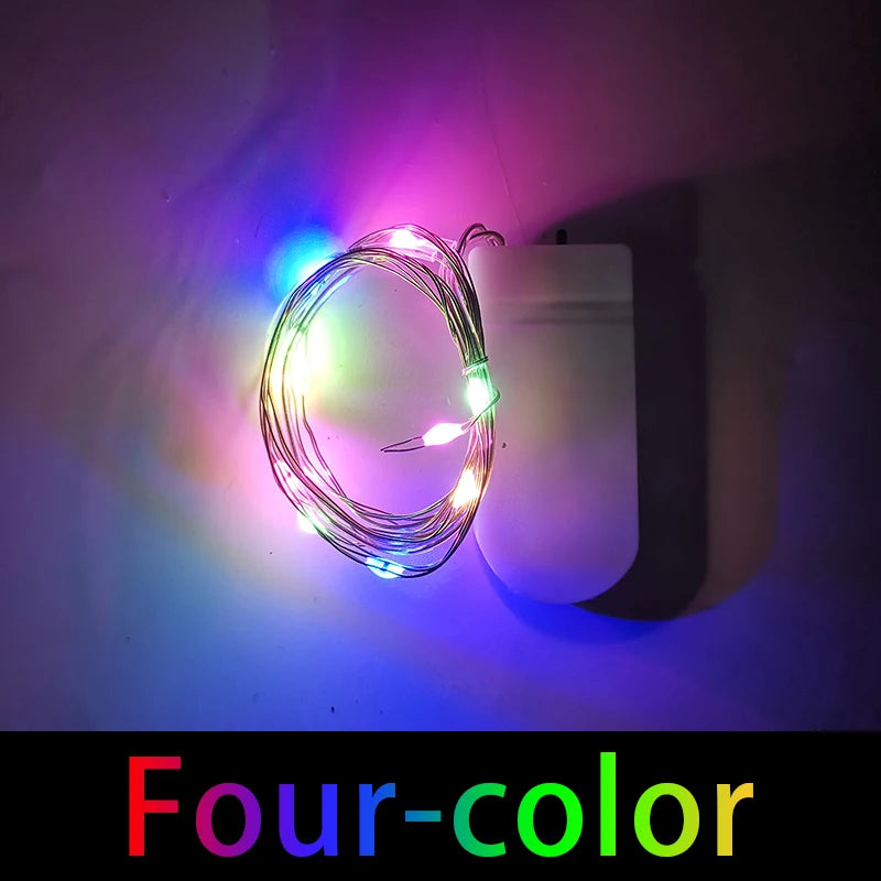 Waterproof Fairy Light CR2032 Battery Powered LED Mini Christmas Light Copper Wire String Light For Wedding Xmas Garland Party