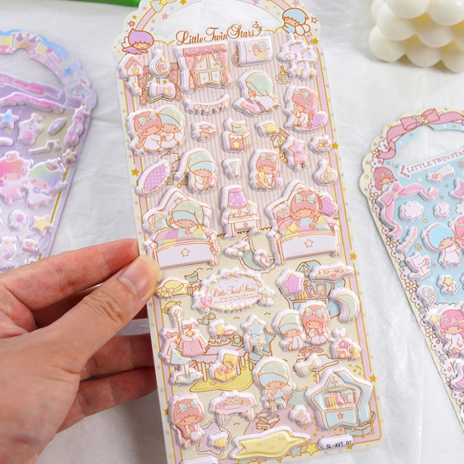 3D Gemini 3D Stickers Handmade Puzzle Cartoon Decorative Stickers Mobile Phone Stickers Festival Gifts
