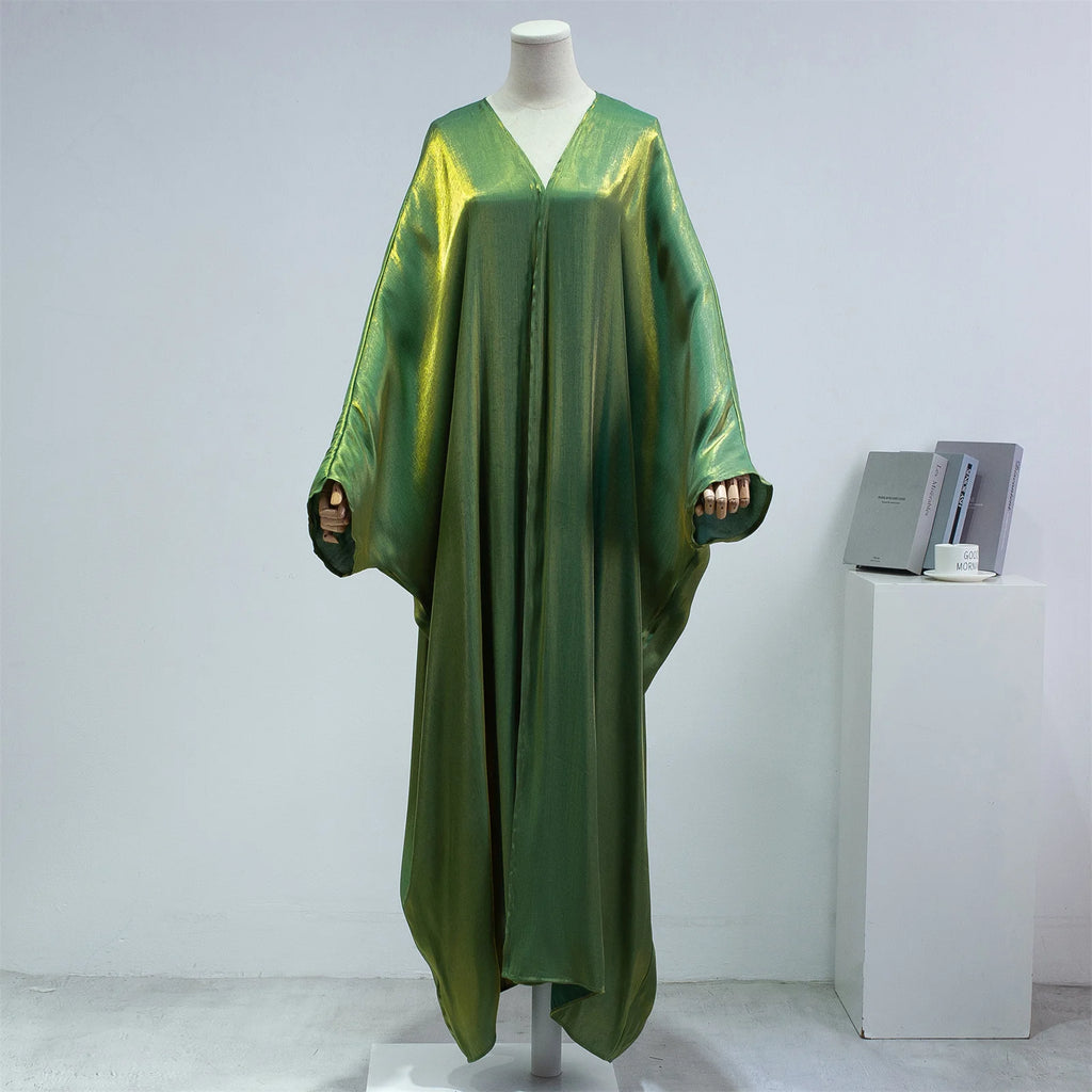 Muslim One-Piece Prayer Abaya for Women – Smocking Sleeve Kaftan Jilbab Cardigan Coat Islamic Robe Dubai Turkish Style