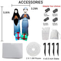 6FT Ramadan Muslim Themed Inflatable Praying Figure Decor Blue Outfit Crescent Lantern Islamic Ramadan Inflatable For Yard