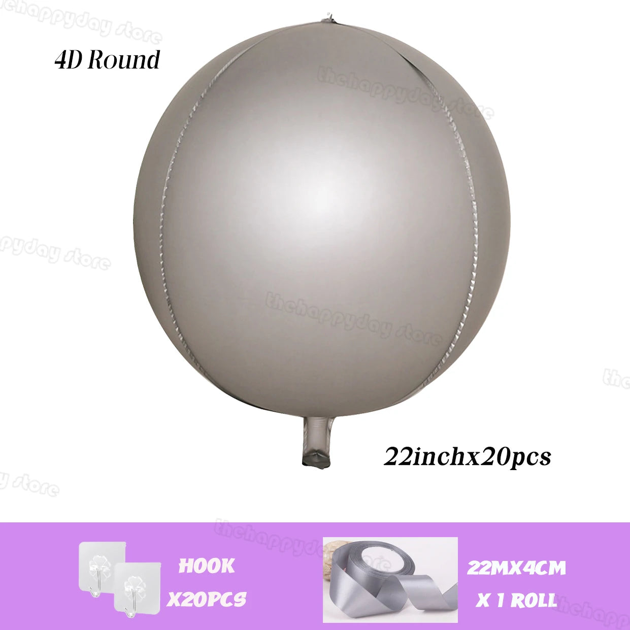 20/10Pcs Hanging 4D Round Foil Balloons 22in Dark Green 4D Round Balloon for Wedding Birthday Xmas Party Helium Air Globos Decor