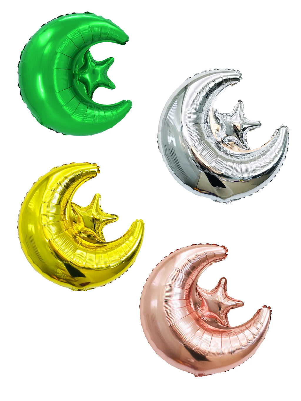 2pcs Ramadan Star Moon Balloons Ramadan kareem decor Eid Mubarak Decorations Eid al-Fitr Eid Al Adha