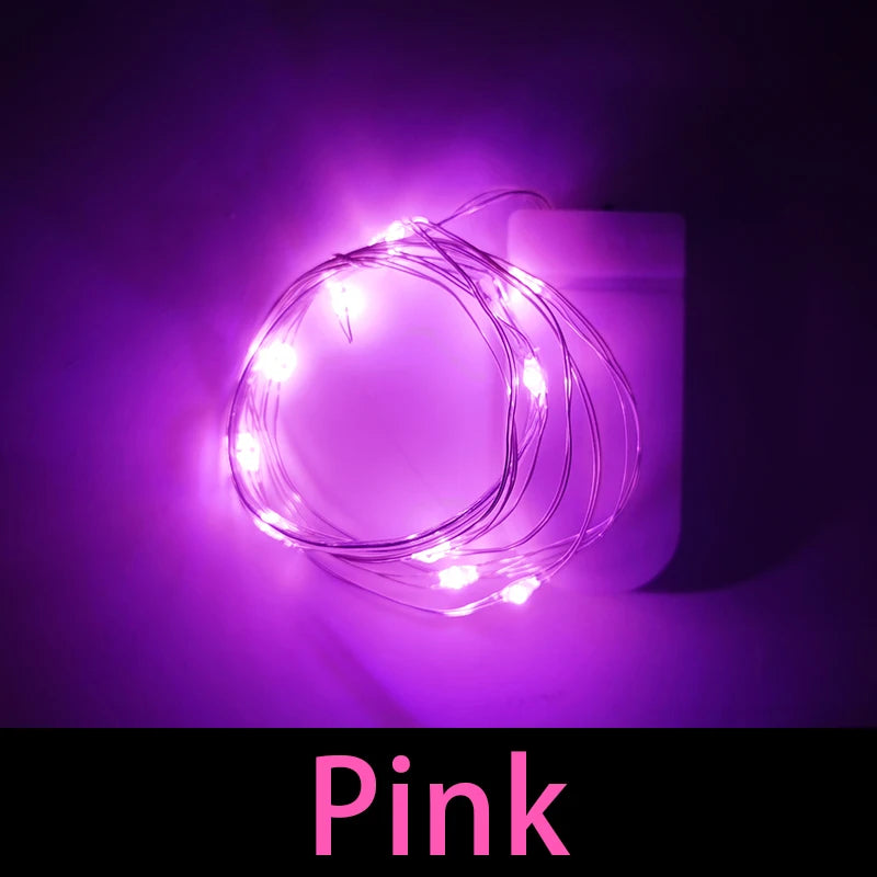 Waterproof Fairy Light CR2032 Battery Powered LED Mini Christmas Light Copper Wire String Light For Wedding Xmas Garland Party