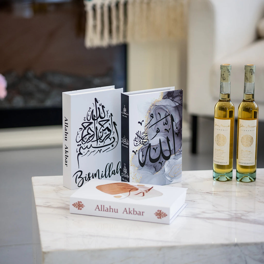 Islamic Luxury Fake Books Decorative Storage Box for Home
