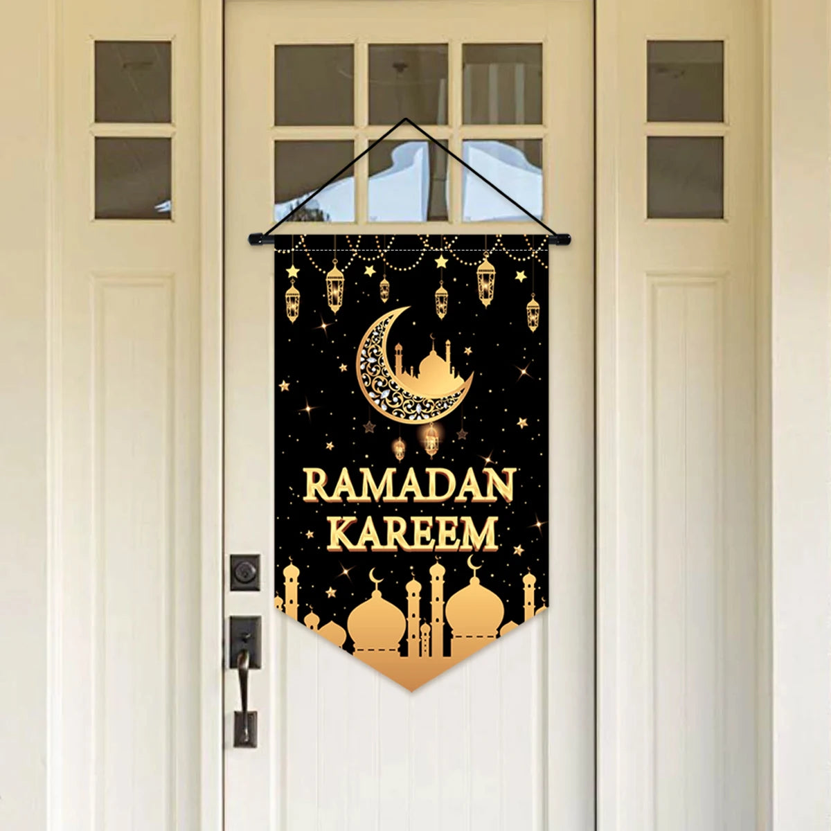 Ramadan Decoration Flag Hanging EID Mubarak Decor 2026 For Home Flag Hanging Ramadan Kareem Islamic Muslim Party Eid Gifts