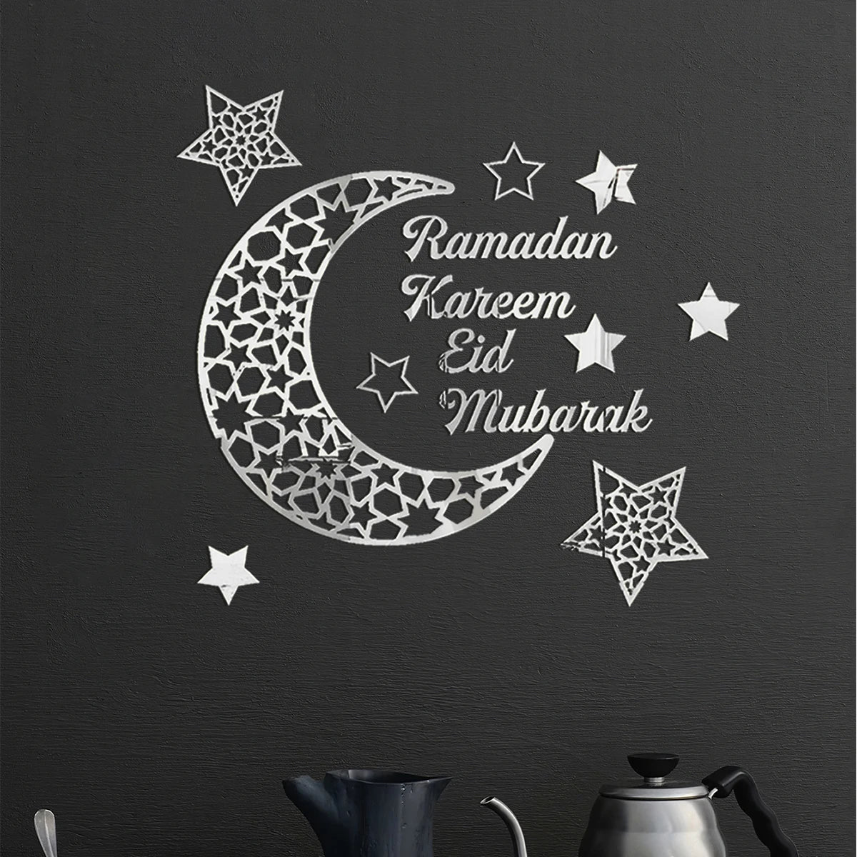 1Set,Ramadan (رمضان) creative Ramadan decorations, freely combinable wall stickers, suitable for Ramadan festival decorations