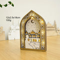 Elegant Muslim Wooden Lantern LED Pendant Light Ramadan Eid Decor Islamic Home Decoration Unique Gift Idea for Festival Party