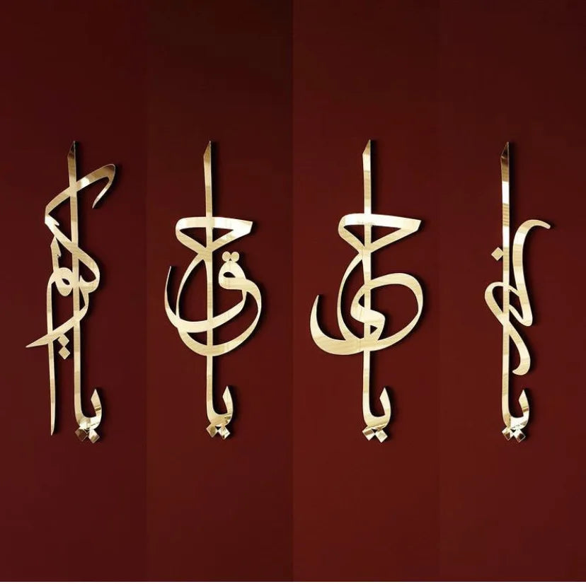Acrylic Mirror Wall Stickers Arabic Home Living Room Decoration Creative Calligraphy Wall Stickers Anime Decor