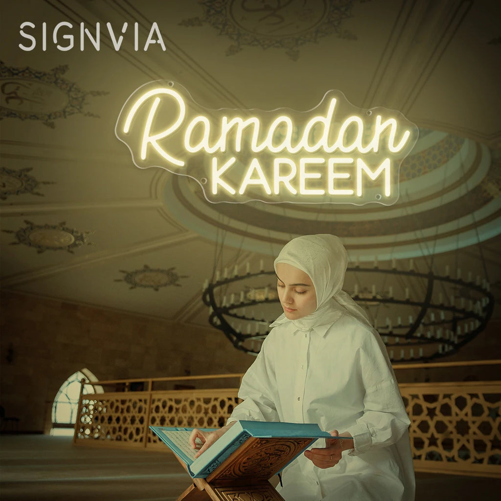 Ramadan Kareem Neon Sign Wall Decoration USB Powered Ramadan LED for Home Bedroom Store Bar Restaurant Party Gift Art Wall Decor