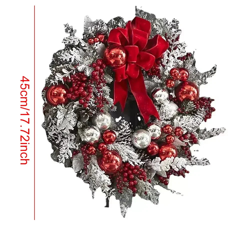 2024 front door Christmas wreath decoration upside down tree vine Christmas door and window decoration supplies