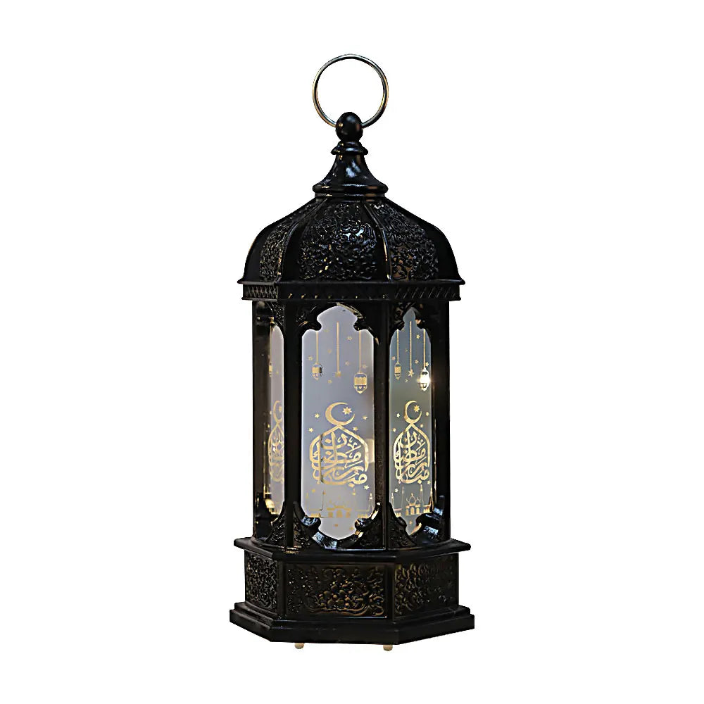 EID Mubarak Lantern LED Light Ornaments Eid Al-Fitr Aid Islamic Muslim Party Decor Supplies Ramadan Kareem Decoration for Home