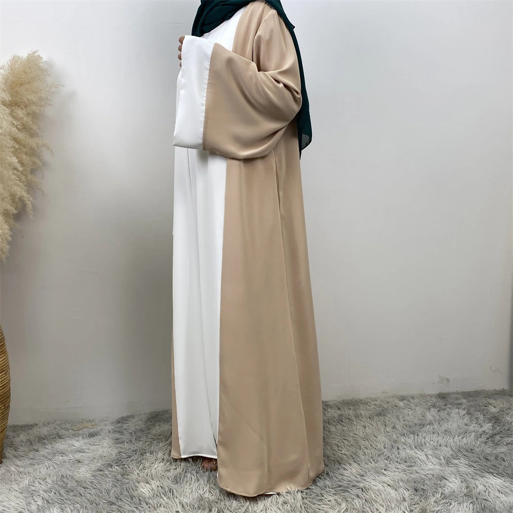 Ramadan Eid Luxury Splicing Two-Piece Style Abaya for Women – Dubai Kaftan Modest Islamic Dress Marocain Femme