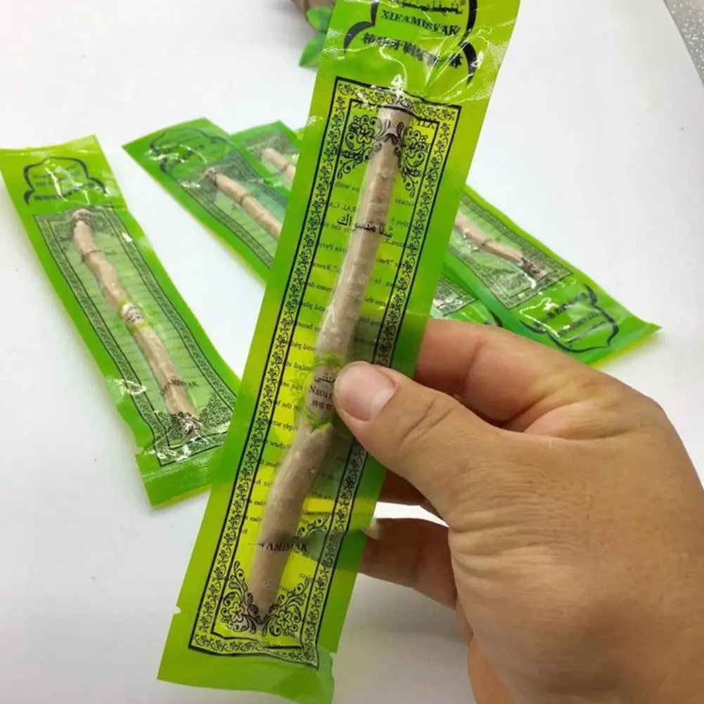 Portable Natural Miswak Toothbrush – Traditional Teeth Whitener & Manual Tooth Care Stick for Travel 1pc X1P8